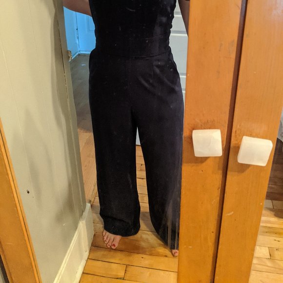 Navy Open-back Jumpsuit - Picture 7 of 12